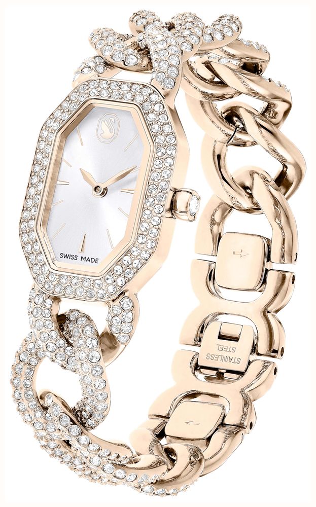 Swarovski Women's Dextera Chain (44mm) Silver Dial / Crystal-Set