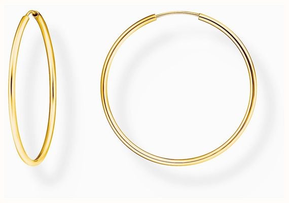 Thomas Sabo Medium Gold-Plated Sterling Silver Hoop Earrings 40mm CR728-413-39