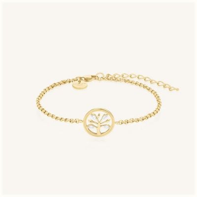 Rosefield Jewellery Tree Of Life Gold Plated Bracelet JBTLG-J1318