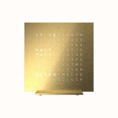 QLOCKTWO EARTH 13.5 STEEL SERIES GOLDEN LEGEND (English) - 24K fine gold plated T4GENGD-UK