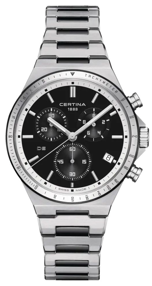 Certina Chronographe DS-7 (41mm) cadran noir / bracelet montre