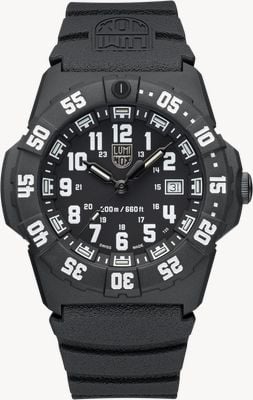 Luminox Navy Seal 3550 Series (44mm) Black Dial / Black NBR Rubber Strap Watch XS.3551