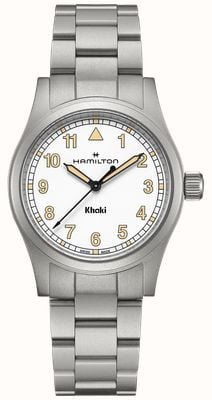 Hamilton Khaki Field Quartz (38mm) White Dial / Stainless Steel Bracelet H69401110