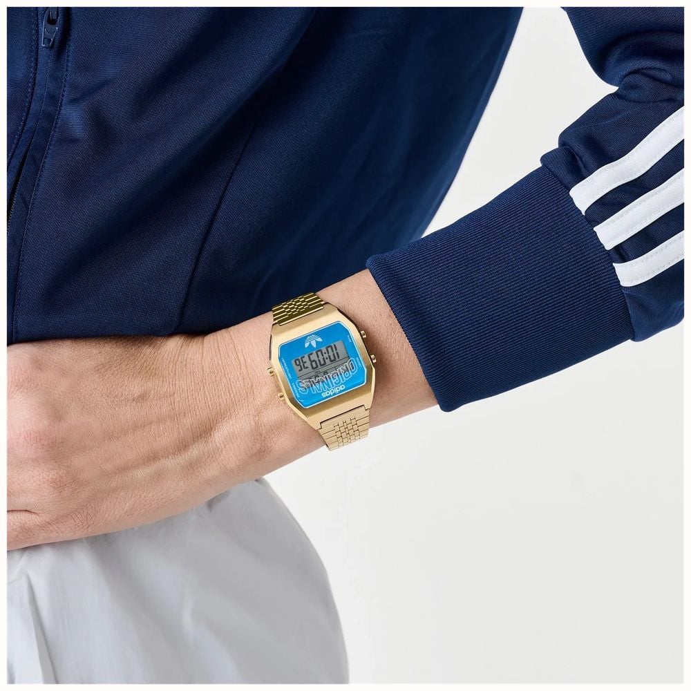 Adidas Originals Digital Two Gold Bracelet With Blue Dial AOST26523 - 备用视图 2