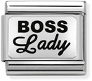Nomination Classic Boss Lady Oxidised Sterling Silver & Steel Charm 330109/35
