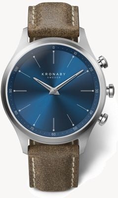 Kronaby 41mm niebieski skórzany pasek ze skóry truflowej sekel A1000-3759 S3759/1