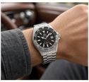 Orient Men's Stainless Steel Bracelet Black Dial Automatic Sports Watch RA-BC0001B30B - alternatieve weergave 5