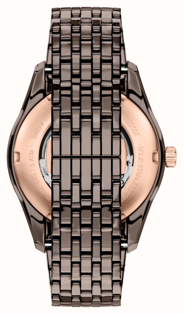 Emporio Armani Ceramic Automatic (43mm) Skeleton Dial / Brown Ceramic Bracelet AR60101 - autre vue 4