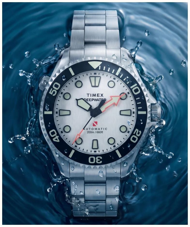 Timex DEEPWATER MERIDIAN Mens Stainless Steel Bracelet With White Dial TW3A01600 - alternative Ansicht 6
