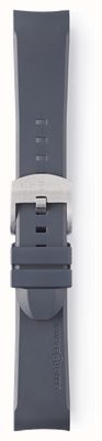 Elliot Brown Boucle à ardillon en acier inoxydable en caoutchouc gris moyen Bracelet de 22 mm uniquement STR-R10