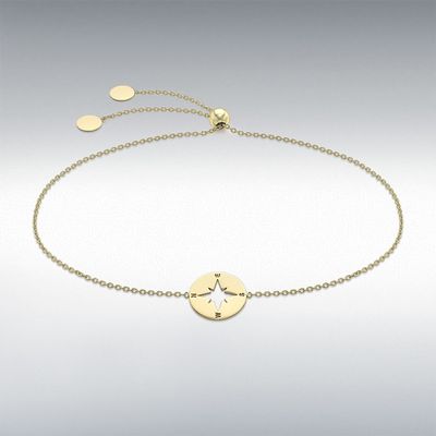 9ct Yellow Gold Compass Disc Slider Bracelet 1.29.8204