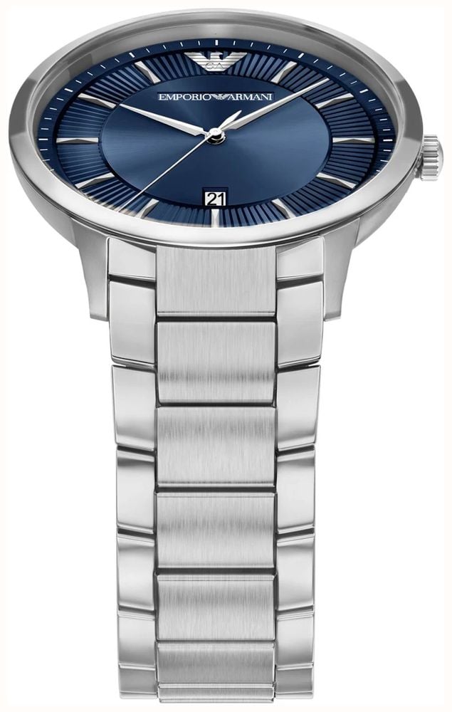Emporio Armani Men's Stainless Steel Navy Blue Dial & Stainless Steel Bracelet AR11837 - vue alternative 2