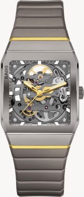 RADO Anatom Automatic Skeleton (32.5mm) Ruthenium Skeleton Dial / Grey Silicone Strap R10206109