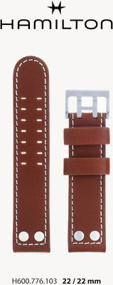 Hamilton Straps STRAP-SET LEATHER-BROWN-22/22 Watch H690776103