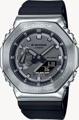 Casio G-Shock horloge met roestvrijstalen kast en harsband GM-2100-1AER