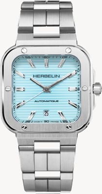 Herbelin Cap camarat da uomo (39 mm) quadrante azzurro / bracciale in acciaio inossidabile 1646B25