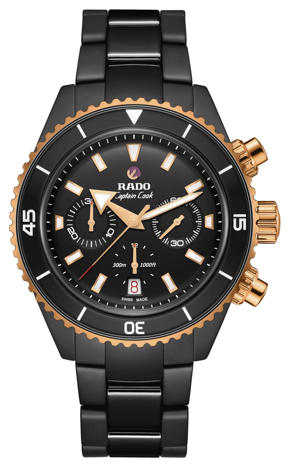 RADO Chronographe Captain Cook en cÃ©ramique haute montre