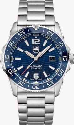 Luminox Pacific Diver Automatik (42 mm) blaues Wellenzifferblatt / Edelstahlarmband XS.3104