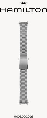 Hamilton Straps Bransoleta ze stali nierdzewnej Khaki Field Expedition - 20 mm (tylko bransoletka) H695000006