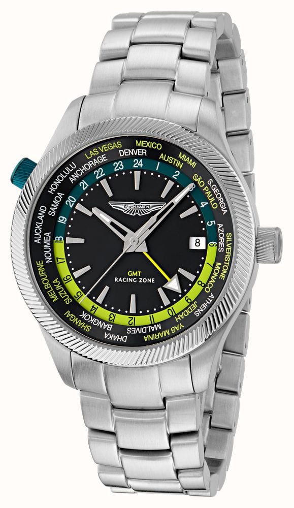 Aston Martin GRZ Icon Quartz Racing Zone GMT (41mm) Podium Green Dial / Steel Bracelet + Silicone Strap MTIZ1F503 - alternative Ansicht 2