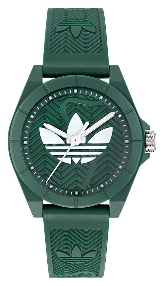 Adidas PROJECT FOUR 41mm Green Wave Dial  Green Resin Watch