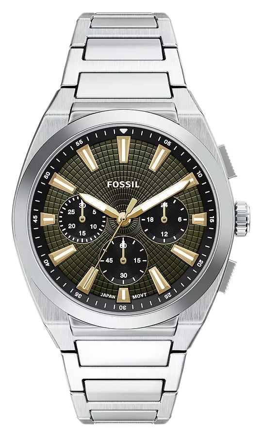 Fossil Fossil Men's Everett Chronograph Stainless Steel Watch, Fs6183 in Multi