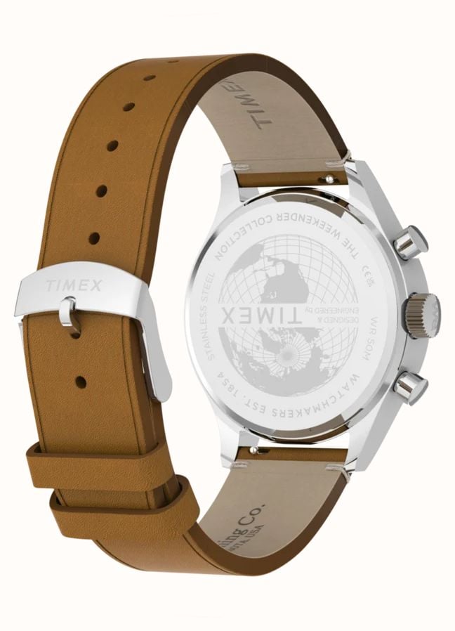 Timex WEEKENDER MAIN LINE 40mm Brown Leather Strap Watch TW2Y85000 - vista alternativa 4