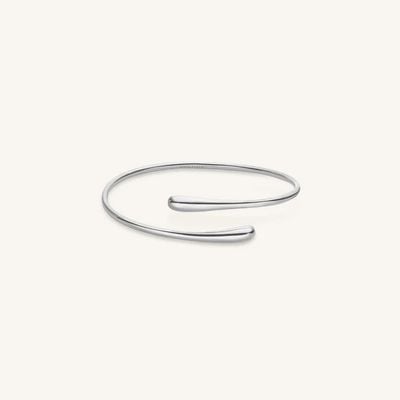 Rosefield Jewellery Contrarié Cuff Silver Stainless Steel Bangle JBCBS-J1048