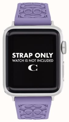 Coach Apple watch ストラップ (38/40/41mm) パープルシリコンストラップ 14700195