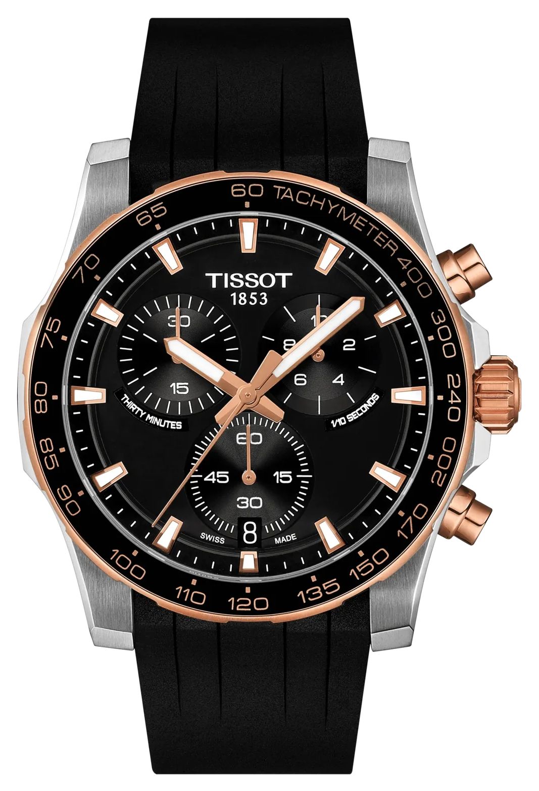 Tissot Supersport chrono (42mm) cadran noir effet soleil / montre