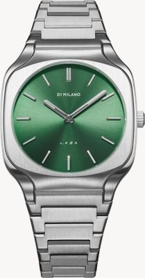 D1 Milano Square Eden (37mm) Green Sunray Dial / Stainless Steel Bracelet SQBJ06