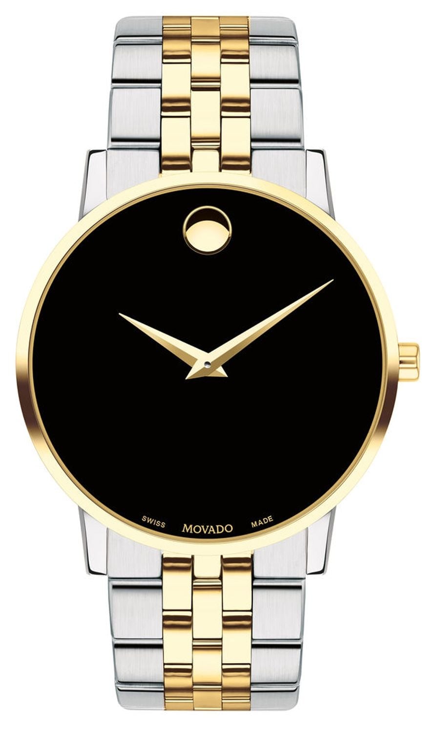 Movado MusÃ©e des hommes en acier inoxydable plaquÃ© or deux montre