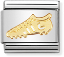 Nomination Classic Football Boot 18ct Gold & Steel Charm 030106/04
