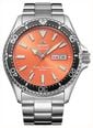 Orient Men's Automatic Dive Mako Kamasu Orange Sunburst Dial Stainless Steel Bracelet Sapphire Crystal RA-AA0826Y39B