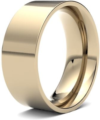 James Moore Wedding Rings | 9ct Yellow Gold | 8mm | Medium | Flat Court | AG_8GME-9Y