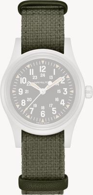 Hamilton Straps Khaki Field Green Nato Strap - 18mm (STRAP ONLY) Watch H6000002601