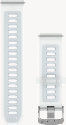 Garmin 快拆表带（20毫米），半透明白色/云蓝色硅胶材质，配银色五金件 - 仅表带 010-11251-AR