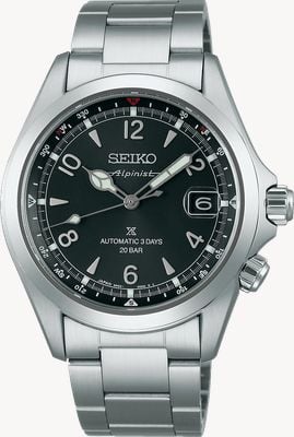 Seiko Prospex Alpinist Automatic ‘Summit Black’ (39,5 mm) quadrante nero / bracciale in acciaio inossidabile SPB505J1
