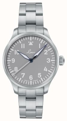 Laco Augsburg grau automatisch (39 mm) grijze wijzerplaat / roestvrijstalen armband 862161.MB