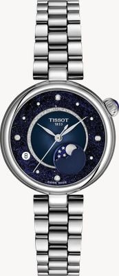 Tissot Desir Moonphase Quartz (29.6mm) Blue Dial / Stainless Steel Bracelet T1522231149600