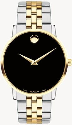 Movado Herrenmuseum zweifarbig vergoldeter Edelstahl 0607200