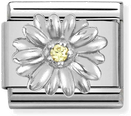 Nomination Composable CL Symbols Stainless Steel Silver 925 And Cubic Zirconia Daisy 330311/13