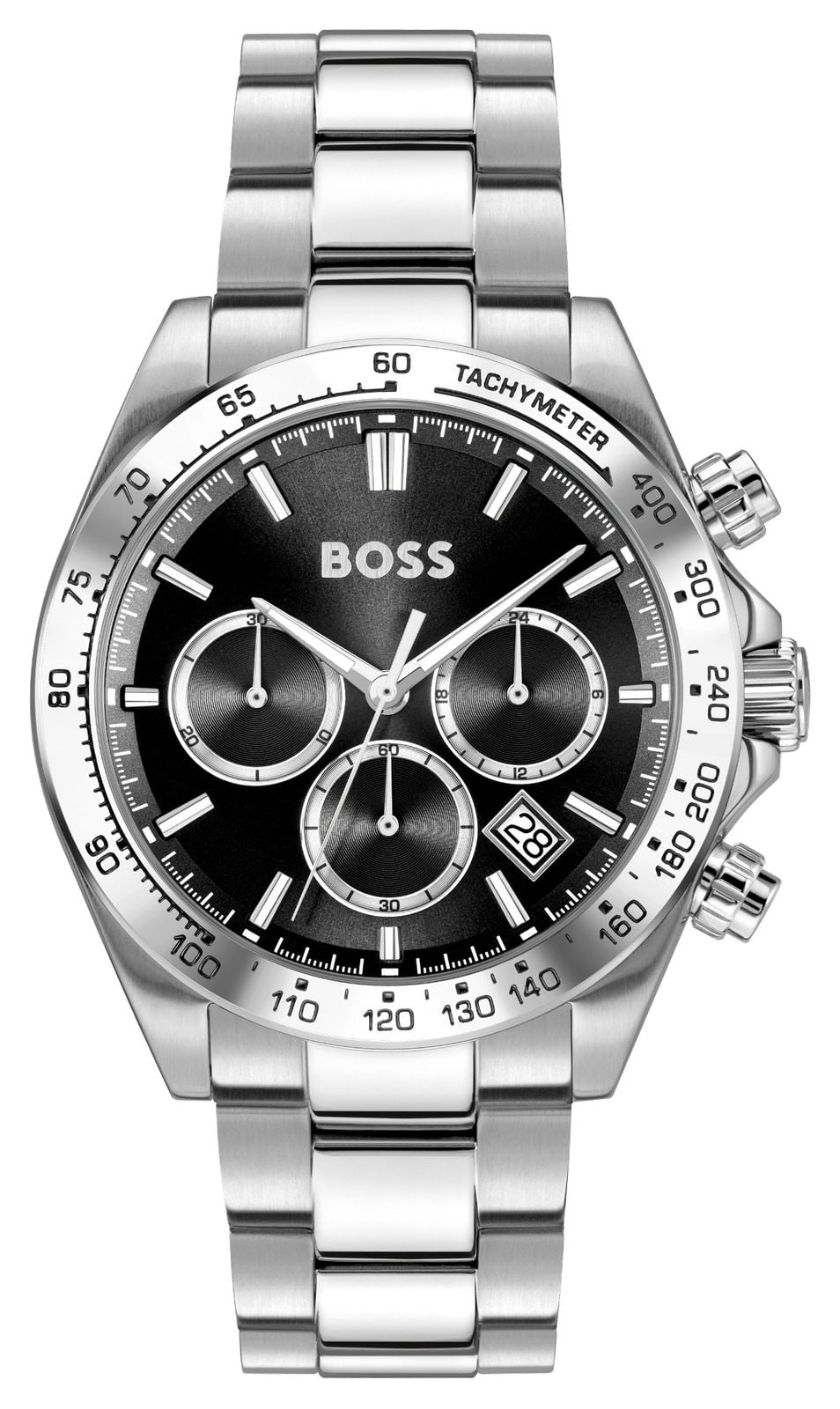 BOSS Chronographe Hero 2.0 (44 mm) cadran noir / bracelet en montre