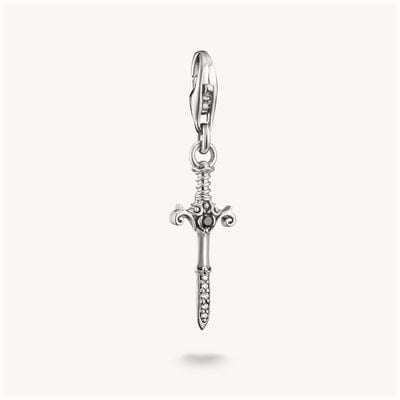 Thomas Sabo Silver Charm Pendant Sword Zirconia True Romance Original 2231-643-11