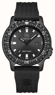 GLOCK Precision Diver (45mm) Black Sunray Dial / Black Silicone Strap GW-44-3-22