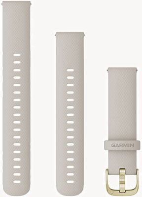 Garmin Sangle à dégagement rapide (18 mm) silicone sable clair / matériel or clair - sangle uniquement 010-12932-0D