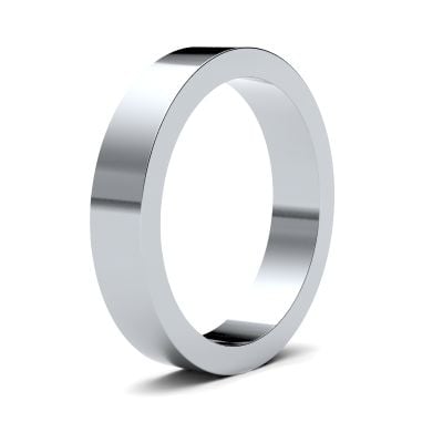 James Moore Wedding Rings | Palladium | 4mm | Heavy | Flat | AG_4GHF-PD