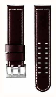 Hamilton Straps Somente pulseira de couro de bezerro marrom de 22 mm - aviação caqui H600647101