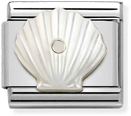 Nomination Classic Shell White Mother of Pearl Sterling Silver & Steel Charm 330509/11