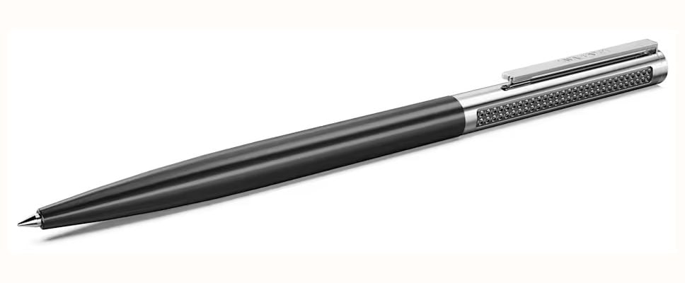 Swarovski Matrix Tennis ballpoint pen, Black lacquered, Chrome plated 5760146